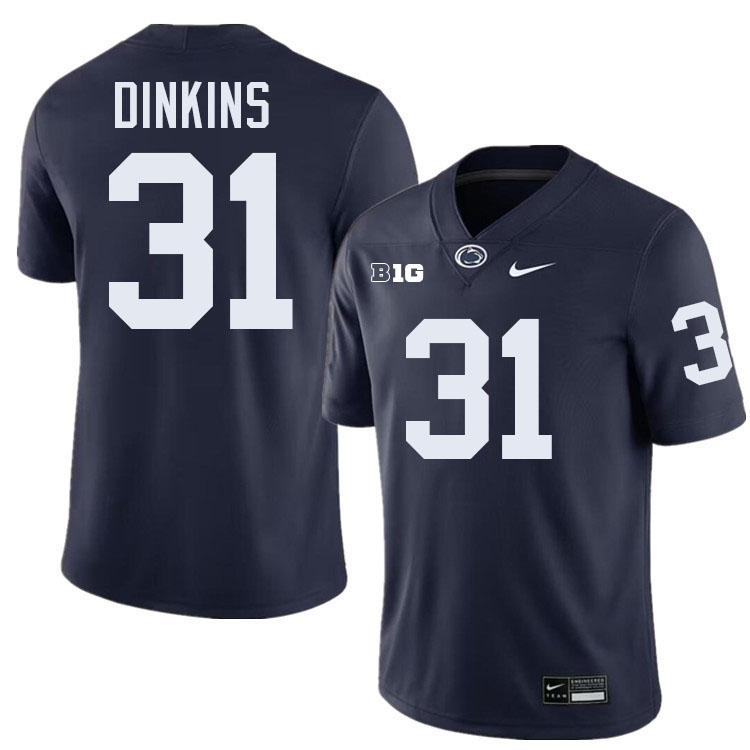 Kolin Dinkins Penn State Jersey,PSU Nittany Lions #31 Kolin Dinkins Football Uniforms-Navy
